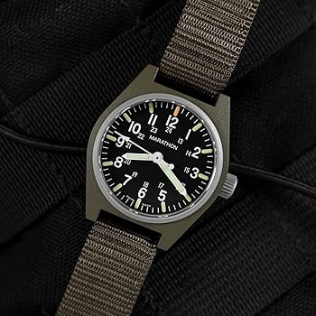 Amazon | Marathon 34mm 汎用 クォーツ (GPQ) スイス製 ミリタリー